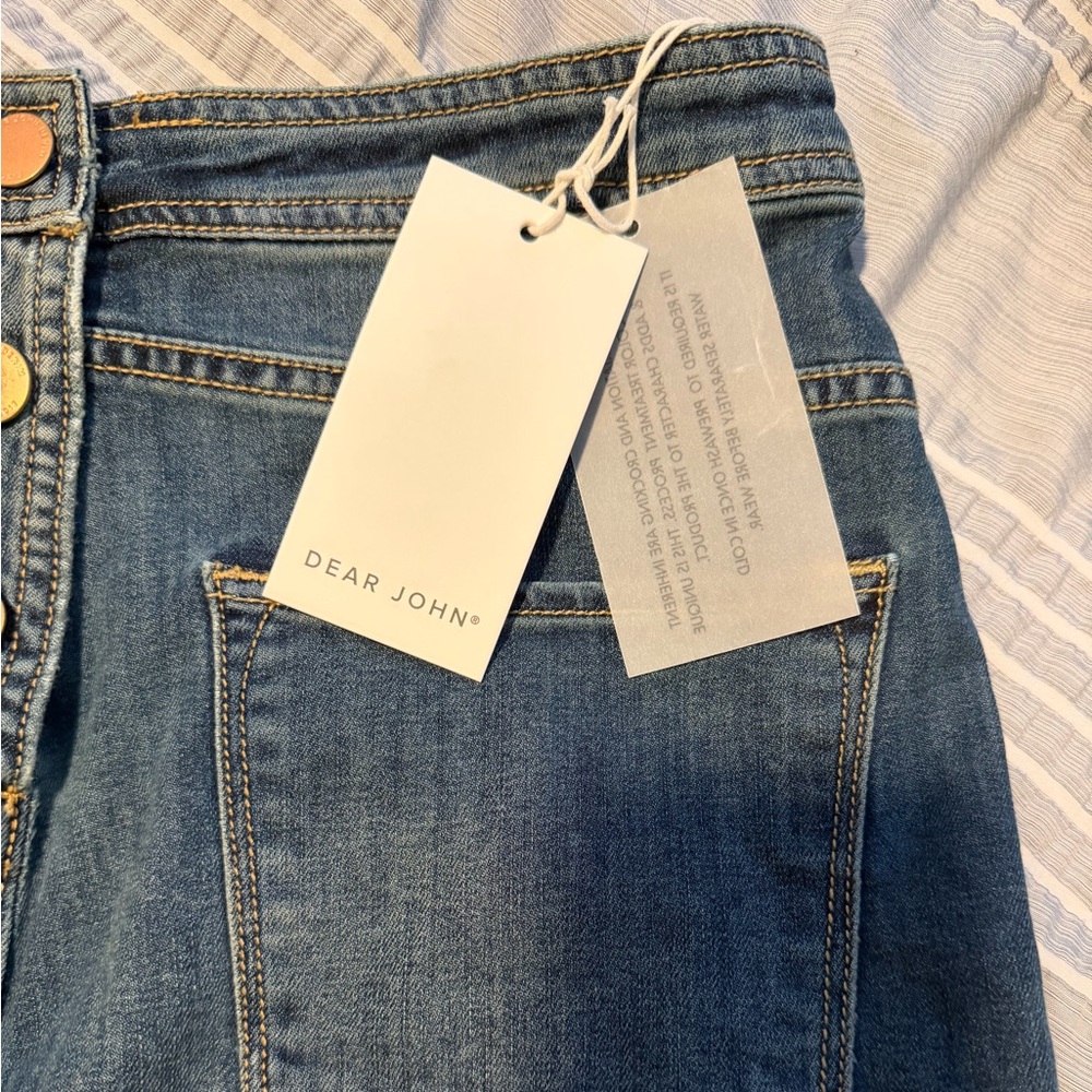 Dear John Denim Button-Front Skirt Sz 24 NWT - Picture 4 of 4